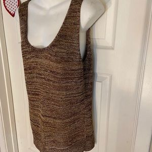 Chico's Sz 2 Tank Top Knit Rayon Sleeveless